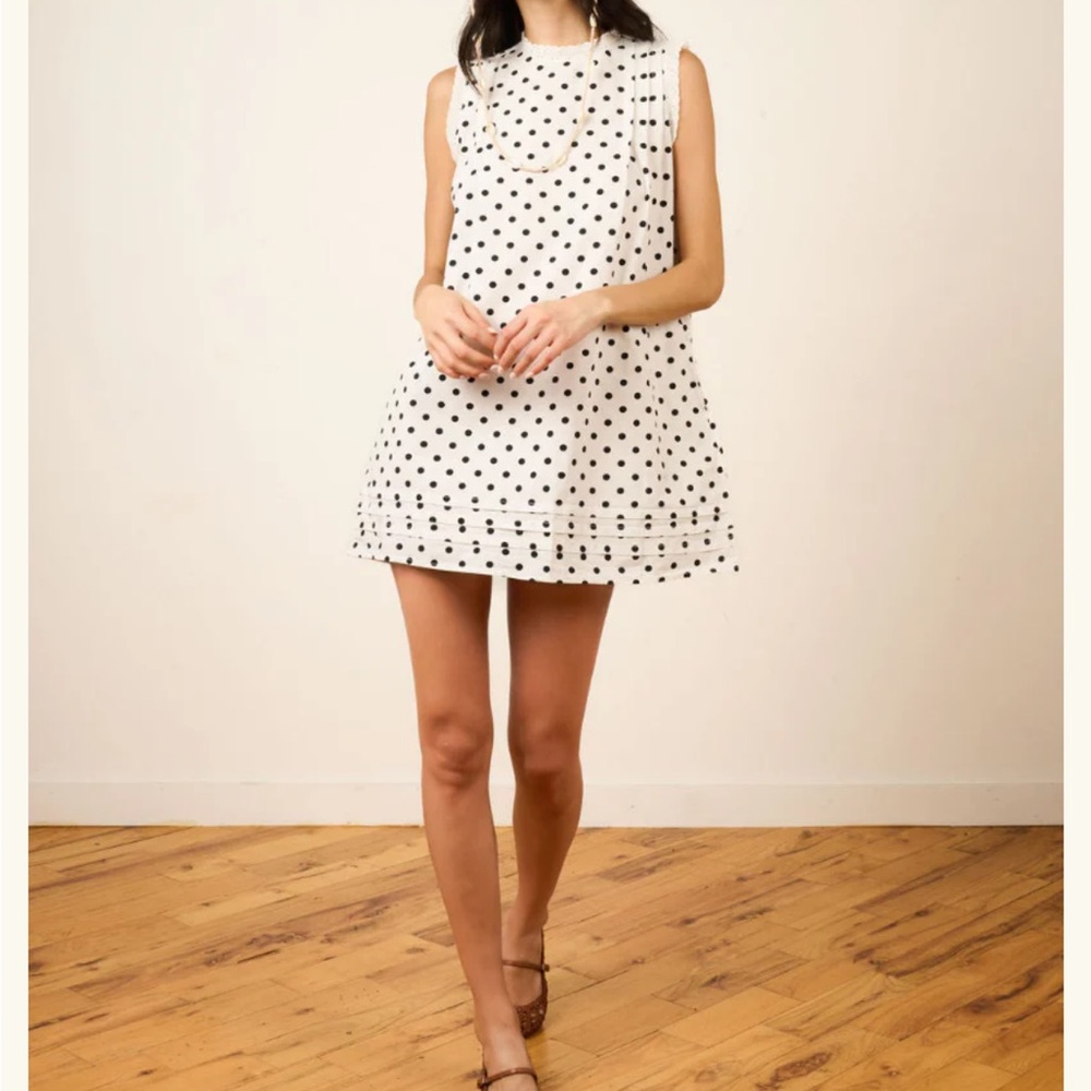 La Maregold Poppy Midnight Polka Dot Dress XS
